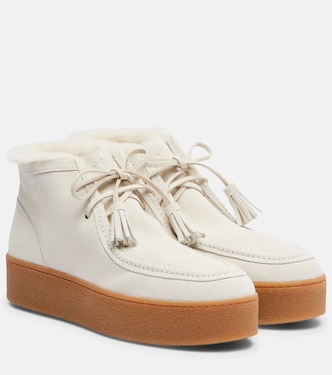 Ankle Boots aus Veloursleder mit Shearling | Hogan