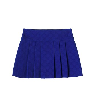 GG pleated cotton jacquard skirt | Gucci Kids