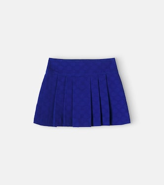 GG pleated cotton jacquard skirt | Gucci Kids