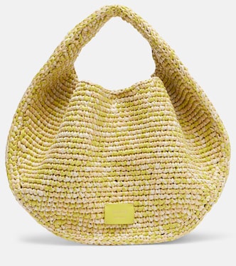 Olivia Medium raffia top-handle bag | Khaite