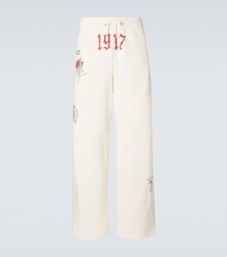 Printed cotton fleece sweatpants | Balenciaga