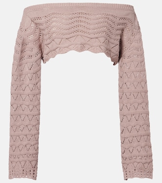 Helena crochet cotton-blend crop top | Bananhot