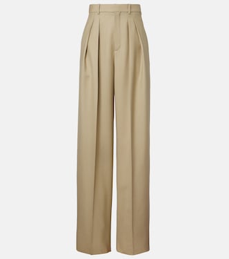 Wool and silk wide-leg pants | Saint Laurent