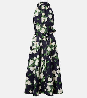 Floral faille midi dress | Carolina Herrera