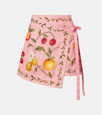 Luna printed linen beach cover-up | Agua by Agua Bendita