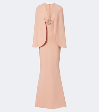 Embellished caped cady gown | Elie Saab