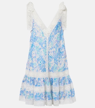 Minikleid Solstice Lantern aus Baumwolle mit Spitze | Zimmermann