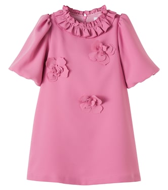 Floral-appliqué ruffled dress | Patachou