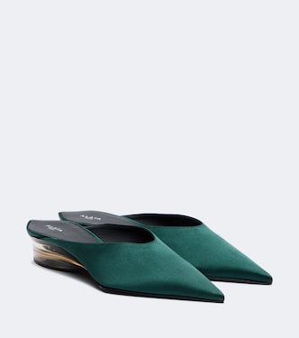 Invisible satin wedge mules | Alaïa