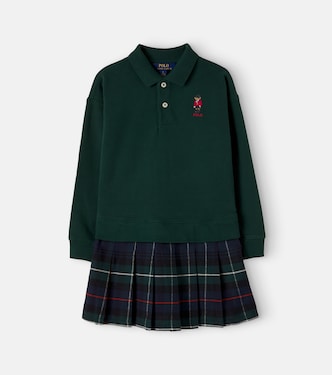 Polo Bear cotton-blend fleece polo dress | Polo Ralph Lauren Kids