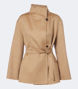 Camel hair and mohair wrap coat | Max Mara