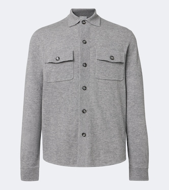 Knitted wool and cashmere shirt | Allude