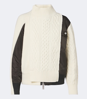 Blouson aus Strick mit Twill | Sacai
