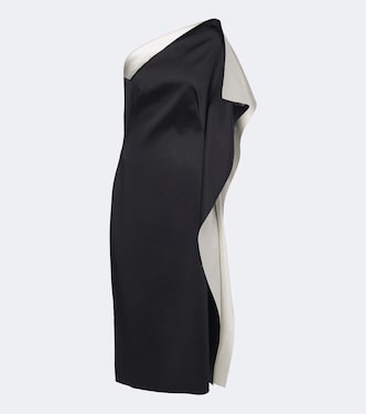 Draped one-shoulder satin cocktail dress | Róhe