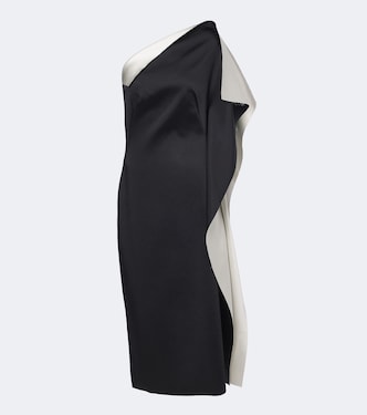 Draped one-shoulder satin cocktail dress | Róhe