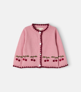 Baby Collette embroidered wool cardigan | Konges Sløjd