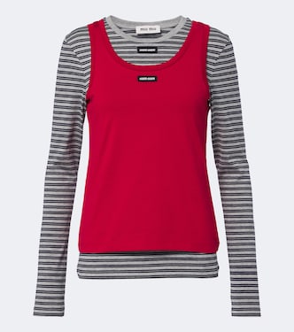 T-Shirt aus Baumwoll-Jersey | Miu Miu