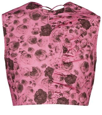 Cropped-Top aus Baumwollpopeline | Ganni