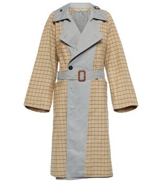 Checked cotton-blend trench coat | Maison Margiela