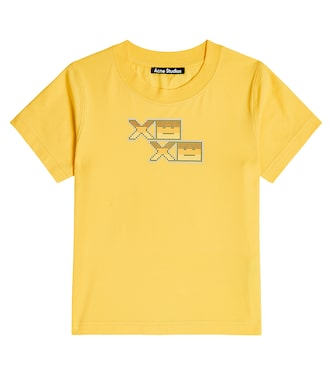 Face cotton jersey T-shirt | Acne Studios Kids