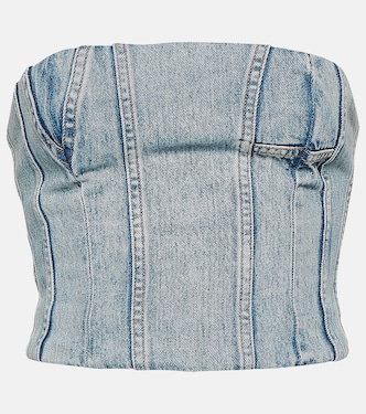 Bustier-Top Ma aus Denim | Amiri