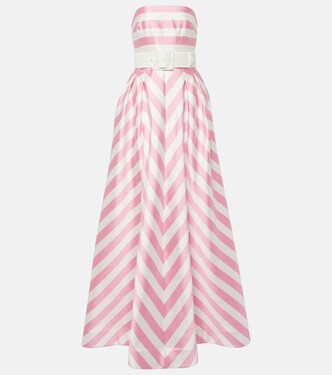 Jocelyn striped satin gown | Rebecca Vallance