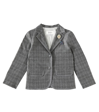 Ginevra checked flannel blazer | Bonpoint