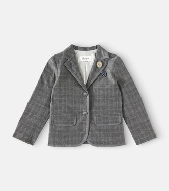 Ginevra checked flannel blazer | Bonpoint