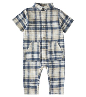 Baby Rhett plaid cotton jumpsuit | Rylee + Cru
