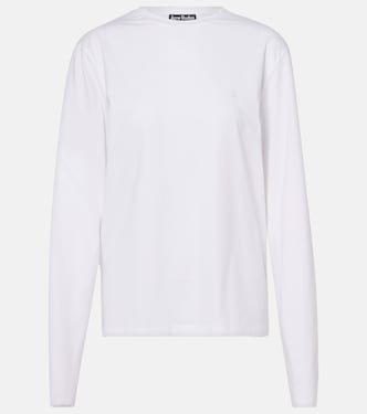 Face cotton-blend jersey top | Acne Studios