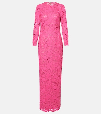 Floral asymmetric guipure gown | Oscar de la Renta