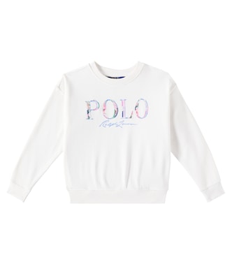 Logo embroidered cotton sweatshirt | Polo Ralph Lauren Kids