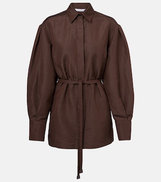 Affari belted linen and silk shirt | Max Mara