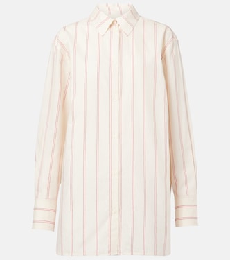Striped oversized cotton and silk shirt | Toteme