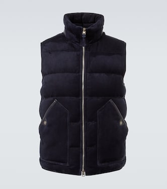 Suede down vest  | Tom Ford