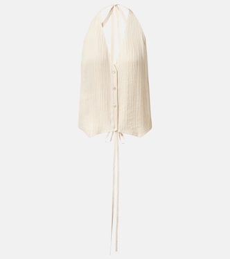 Suez pleated halterneck vest | Joseph