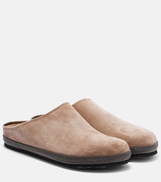 Monili suede clogs | Brunello Cucinelli
