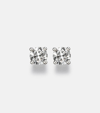 18kt white gold stud earrings with diamonds | Anita Ko