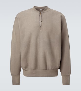 Sudadera Vintage de jersey con cremallera parcial | A.Presse