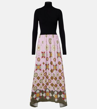 Robe longue Lunaria Foulard imprimée | La DoubleJ