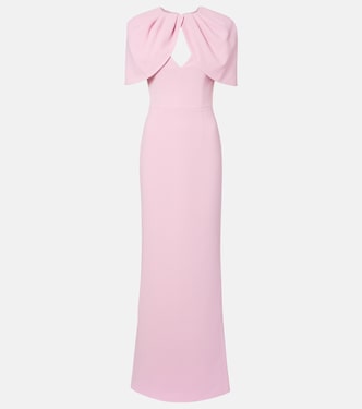 Xena caped crêpe gown | Rebecca Vallance