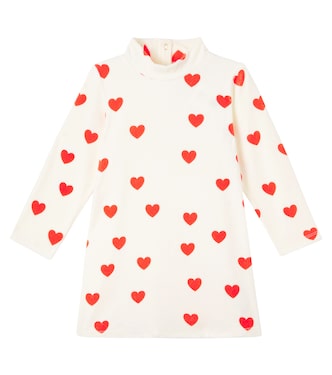 Printed cotton-blend dress | Mini Rodini