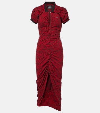 Pulling cotton jacquard midi dress | Vivienne Westwood
