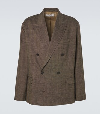 Halt double-breasted linen, silk and cotton blazer | Our Legacy
