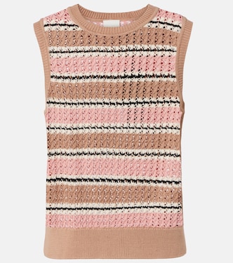 Deeley striped cotton pointelle top | Varley