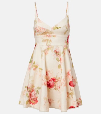 Lucky Picnic floral linen minidress | Zimmermann
