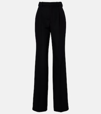 Pleated virgin wool straight pants | Saint Laurent