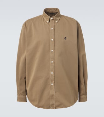 Camisa de algodón bordada | Prada