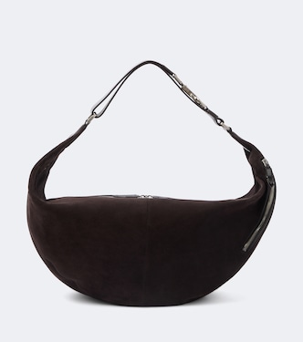 Schultertasche Quiver Clip Large aus Veloursleder | Lemaire
