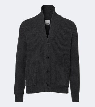 Ribbed-knit wool and cashmere cardigan | Allude